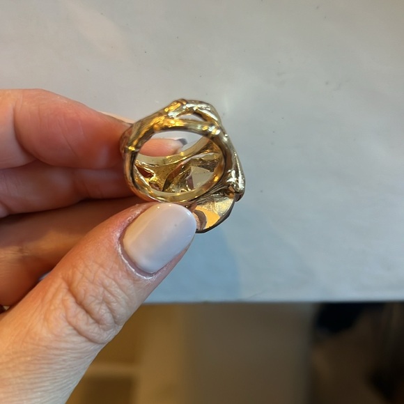 Vintage massive smoky quartz crystal ring - Picture 8 of 8